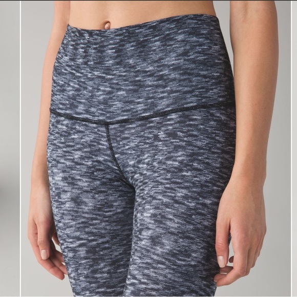 Lululemon Wunder Under Pant *Stirrup Dramatic Static White Black / Black - Picture 5 of 10